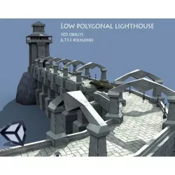 Ancient Lighthouse Low-poly  3D model