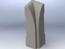 Baseboard trim Streamline inside 90Â°