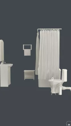 Bathroom furniture and stuff 3D model