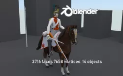 BAVARIA 1806 Dragoon line cavalery LOW POLY Napoleonic era Low-poly  3D model