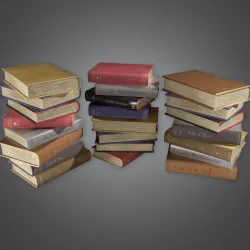 Books Stack HVM - PBR Game Ready Low-poly  3D model