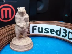 Brown Bear (Ursus arctos) by Makerbot Printed with Wood Filament