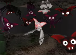 Cartoon bat low poly rigged animated game ready Low-poly  3D model