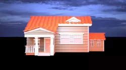 Cartoon House model1  Low-poly  3D model