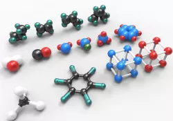 Collection of models of atoms Low-poly  3D model