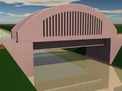 Concrete arch bridge