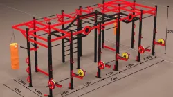  Crossfit Mural gym - gym design -dwg dxf pdf model 3D model