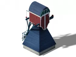 Different dimension - building - big windmill 03 3D model
