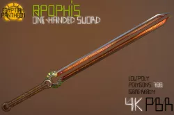 Egyptian Pantheon - Apophis One Handed Sword Low-poly  3D model