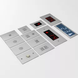 Elevator Control Panels Collection with LED displays 3D model