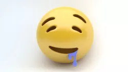 EMOJI drooling Low-poly  3D model