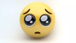 EMOJI Pleading Eyes  Low-poly  3D model