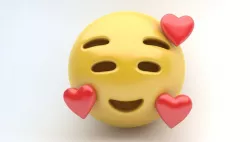 EMOJI Smiling heart Low-poly  3D model