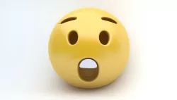EMOJI surprised Low-poly  3D model