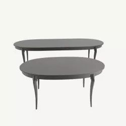 Extendible oval table N0102 lci 3D model
