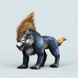 Fantasy Cartoon Wolf Low-poly  3D model