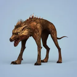 Fantasy Monster Dog Low-poly  3D model