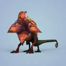 Fantasy Monster Flower Low-poly  3D model