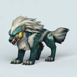 Fantasy Monster Warrior Wolf Low-poly  3D model