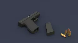 Glock Lowpoly Handgun Glock 17 Low-poly  3D model