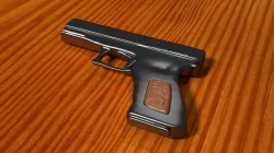Glock18 with Leather Strap 3D model