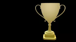 Golden Trophy voxel 3D model