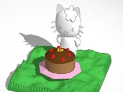 hello kitty with cake smaller