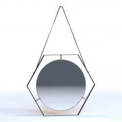 Hexagonal 50s Mirrors 3D model