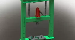 Hydraulic press from hydraulic car jack