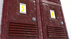 INDUSTRIAL LOCKER CABINET Low-poly  3D model