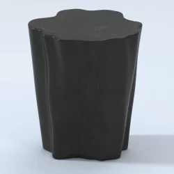 Kate Cunningham Company Ebony stained maple stump side table 3D model