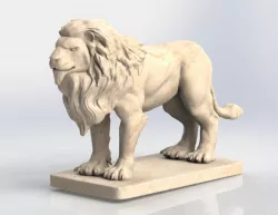 Lion - king of beasts - brave man Low-poly  3D model