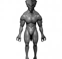 Lizard Monster low polygon 3D model
