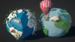 Low-Poly-Earth Pack Low-poly  3D model