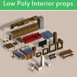 Low Poly Interior Props Low-poly  3D model