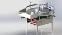 Machine for bottles alignment