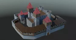 Medieval 3d Castle 3D model