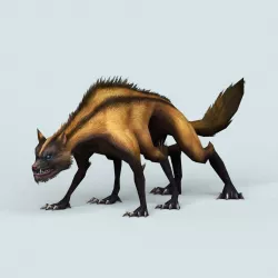 Monster Hyena Low-poly  3D model