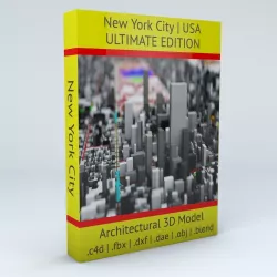 New York City Streets Buildings Transport Sport Ultimate 3D model