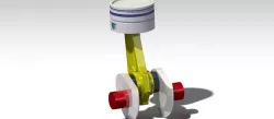 piston engine. whole assembly of single piston