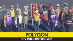 POLYGON - City Characters Pack Low-poly  3D model