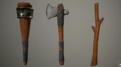 Primitive weapons Low-poly  3D model