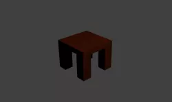 Stool Low-poly  3D model
