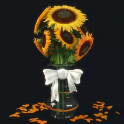 sunflower 3D model