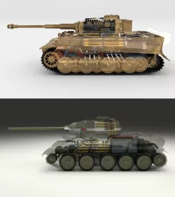 T34-85 Tiger Tank Late Pack with Interior and Engine Bay 3D model