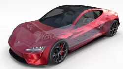 Tesla Roadster 2020 with interior and chassis 3D model