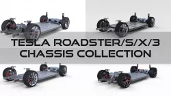 Tesla Roadster Model S X 3 Chassis Pack 3D model