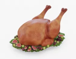 Thanksgiving Turkey 02 Low-poly  3D model