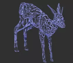 The roe is made of wire rings 3D model