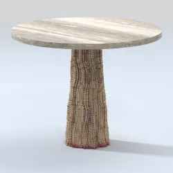 Vintage round side table 3D model